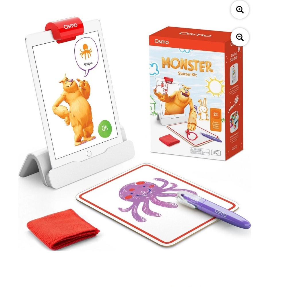 Osmo Monster Starter Kit iPad Base Drawing Board Erasable Marker Kids